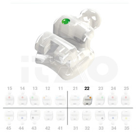 Brackets DB Ceramic Roth .022" UL2 5 pz.