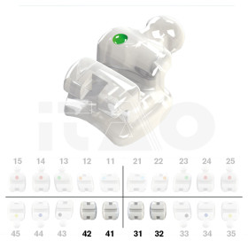 Brackets DB Ceramic Roth .022" L 1/2  5 pz.