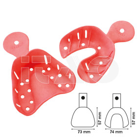 Portaimpronte U/L 1 coppia Large rosso 2pz