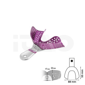 Porta impronta forata acciaio inox mis 5 Viola inf.1pz