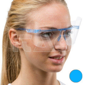 Occhiali protettivi R58 montatura azzurra + 30 lenti monouso