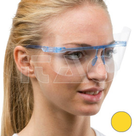 Occhiali protettivi R58 montatura gialla + 30 lenti monouso