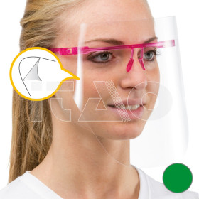 Visiera protettiva R66 montatura verde + 6 visiere