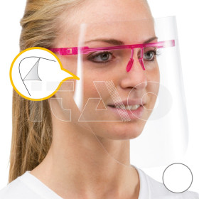 Visiera protettiva R66 montatura bianca + 6 visiere