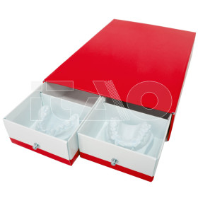 Porta modelli 2 cassetti rosso 1 cf.