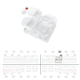 Brackets DB Absolute MBT .022" UL3 c/g  5pz.