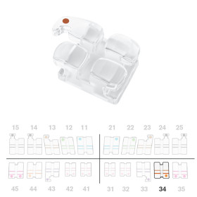 Brackets DB Absolute MBT .022" LL4  5pz.