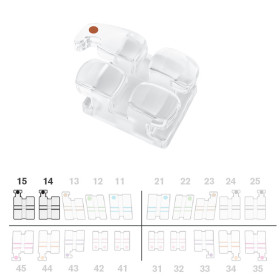 Brackets DB Absolute Roth .018" UR45 c/g  5pz.