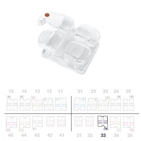 Brackets DB Absolute Roth .018" LL3 c/g  5pz.