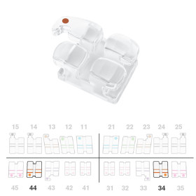 Brackets DB Absolute Roth .018" LW4  5pz.