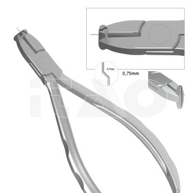 Pinza per baionette 0,75mm (max .022"x.028") 1pz