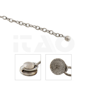 Occhiello con catenella Eruption Chains in titanio DB  1pz.