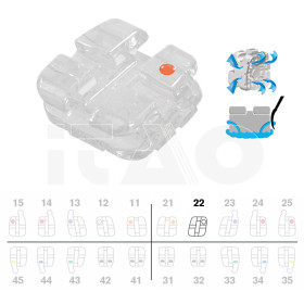Brackets DB Agility Ceramic Roth .022" UL2 5pz.