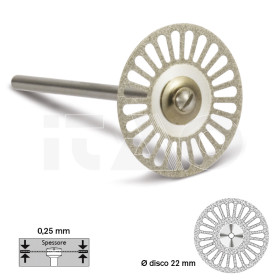 Disco diamantato forato per stripping Ø 22mm spessore...