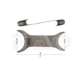 Retrattore doppio 110mm in acciaio per foto 1pz.