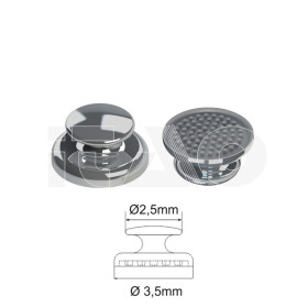 Bottoni diretti rotondi piatti 10pz.