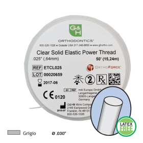 Filo elastico per legature .030' grigio 15mt.