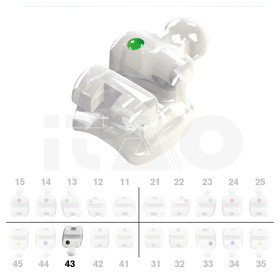 Brackets DB Ceramic Roth .022" LR3 con gancio 5 pz.