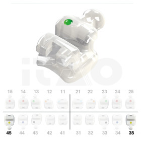 Brackets DB Ceramic Roth .022" L5 con gancio 5 pz.