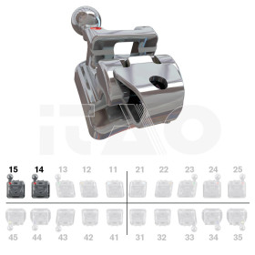 Brackets DB Roth SLI .022" UR4/5 con gancio 5 pz.