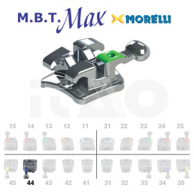 Brackets DB Max MBT .022" LR4 con gancio 10 pz.
