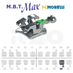 Brackets DB Max MBT .022" LL4 con gancio 10 pz.