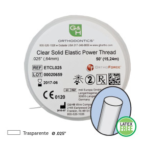 Filo elastico per legature .025' trasparente 15mt.