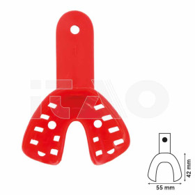 Porta impronte plastica inf. mis.1 rosso 25pz.