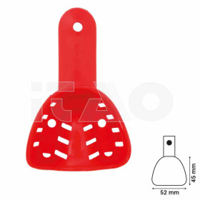 Porta impronte plastica sup. mis.1 rosso 25pz.