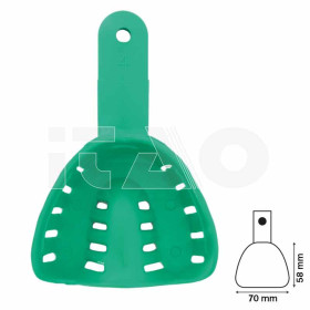 Porta impronte plastica sup. mis.4 verde 25pz.