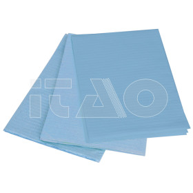 Salviette tovaglioli 2 veli carta-plastica azzurro 500 pz.