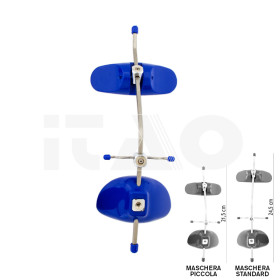 Maschera dinamica regolabile blu piccola 1pz.