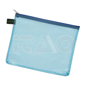 Busta contenitore EVA PVC-free Blu trasp. 25,4x20cm 1pz.