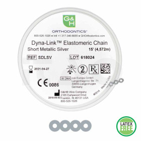Catenelle elast. Dyna-Link .026' argento chiuse  4,5mt.