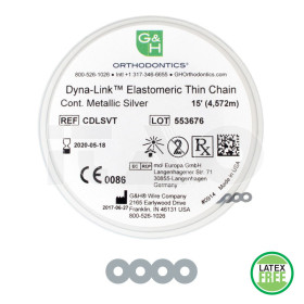 Catenelle elast. Slim-Chain .018' argento chiuse  4,5mt.