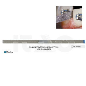 Strisce abrasive diamantate doppio lato h6 spessore 0,30...